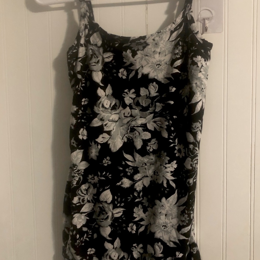 Velvet floral tank top